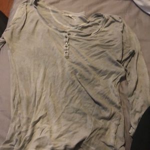 Grey button down long sleev